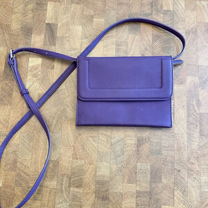 A New Day Small Purple Crossbody -Faux Leather with Removable Strap